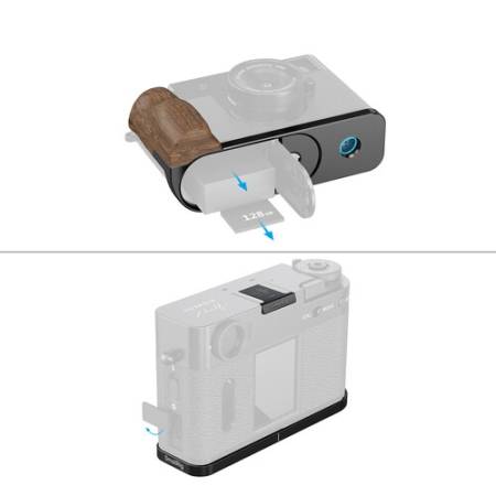 SmallRig 5224 - płytka L-kształtna z drewnianym uchwytem, dostosowanie